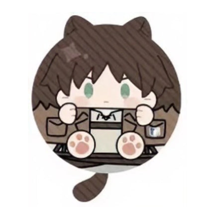 Attack On Titan Vol 2 Cat Ear Squeaky Mochi Anime Plush Pendant Levi Eren Mikasa Hange Erwin Anime Peripheral Bag Ornament Toy