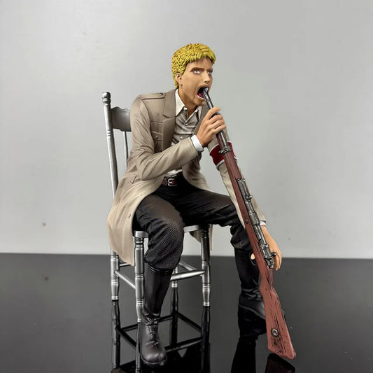 Attack On Titan Reiner Braun 20cm Pvc Sitting Pose Anime Figure Statue Desktop Decoration Collection Model Toy In Stock