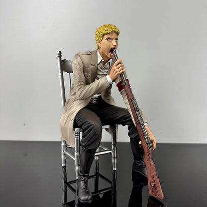 In-Stock 20cm Reiner Braun Figures Attack On Titan Reiner Anime Figure Pvc Statue For Desktop Decoration Collection Model Toy