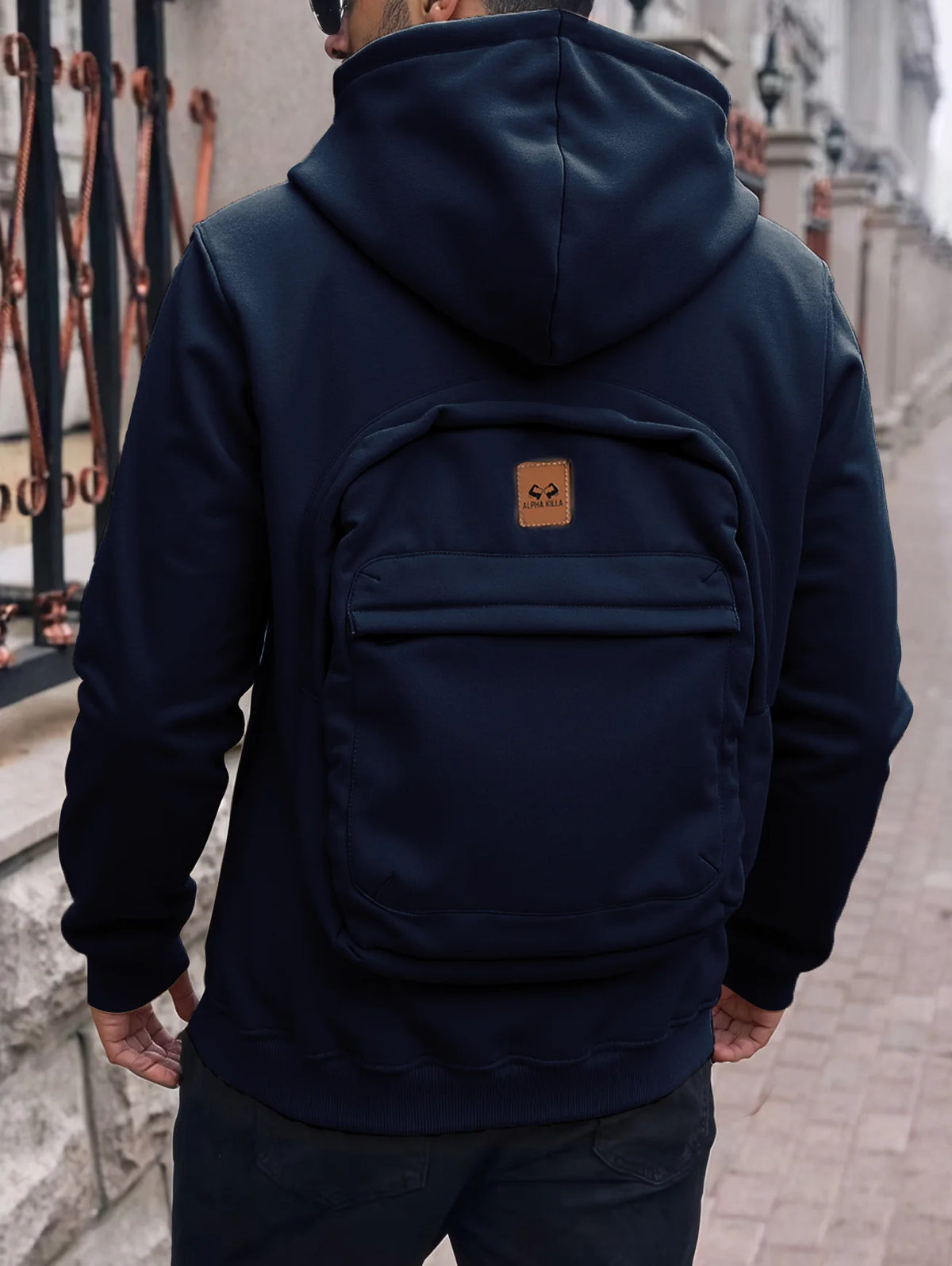 New Spring & Autumn Men's Hooded Sweatshirt, Removable Backpack Design on Back, Casual Couple Style