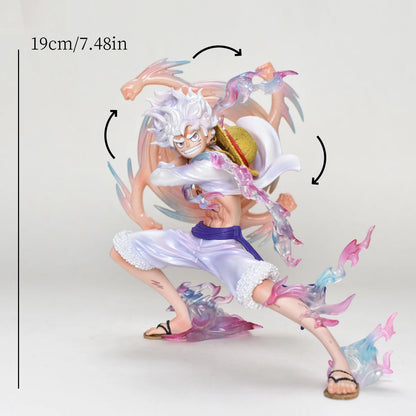 19cm/7.48in Anime One Piece Luffy Figure Gear 5 Luffy Action Figure Statue Collection Model Toy Gift