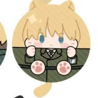 Attack On Titan Cat Ear Plush Pendant Eren Mikasa Armin Levi Anime Keychain Bag Charm Collectible Decor Surprise Gift
