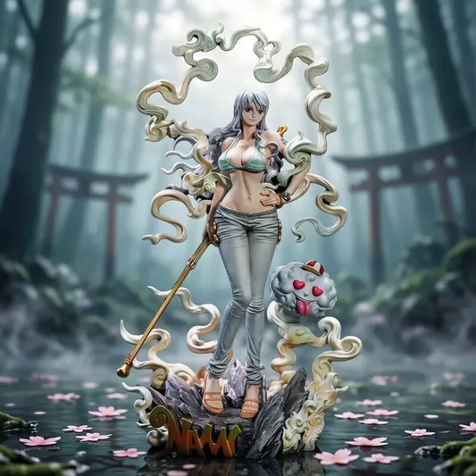 30cm Anime One Piece Nika Nami Action Figurine Desktop Model Trendy Toy Pvc Static Statue Pc Case Ornament Collection Fan Gifts