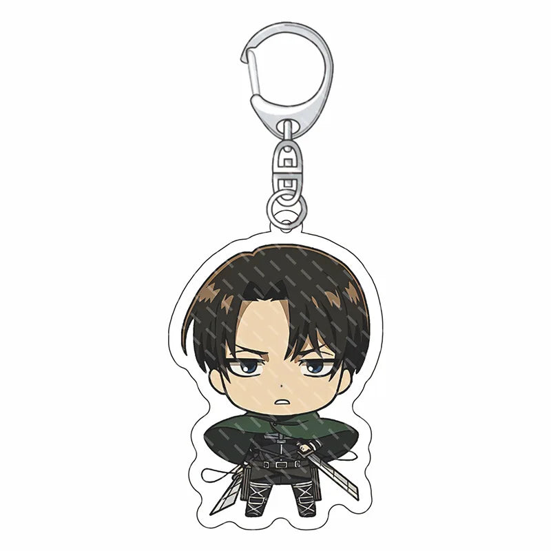 55MM Anime Attack on Titan‌ Acrylic Keychain Eren Jaeger Mikasa Ackerman Armin Arlert Connie Springer Figure Pendant Gifts