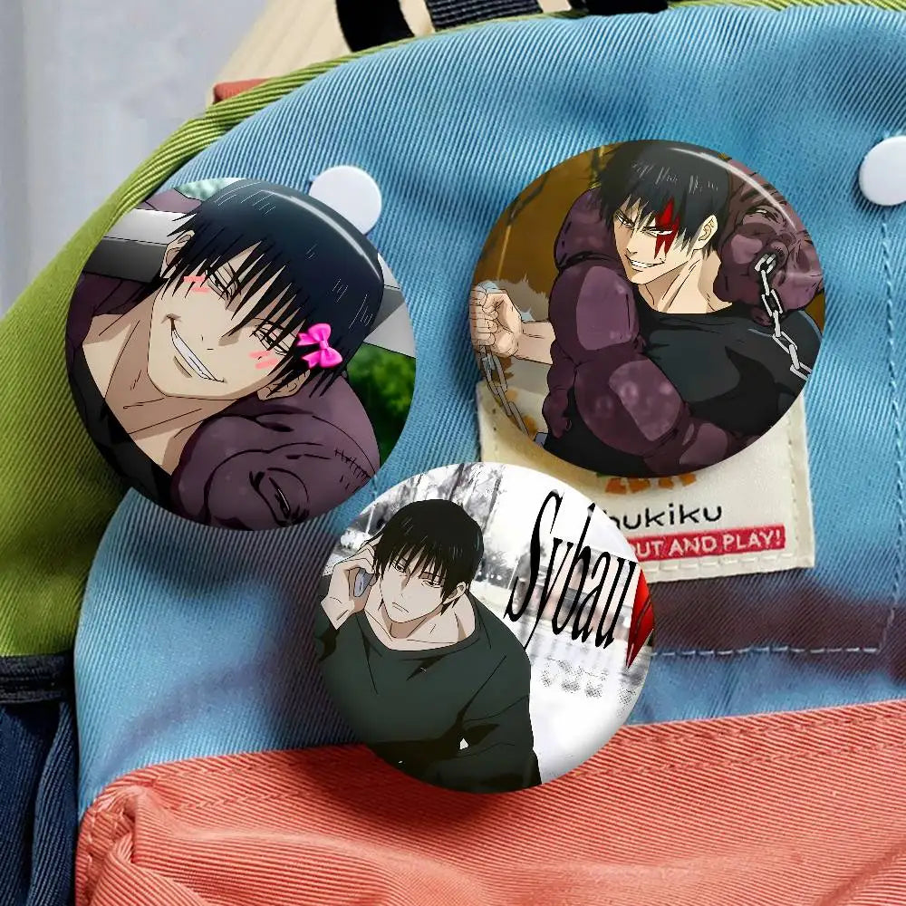 Anime Toji Fushiguro Photo Brooches Creative Round Badge Gifts Pins 32/44/58mm