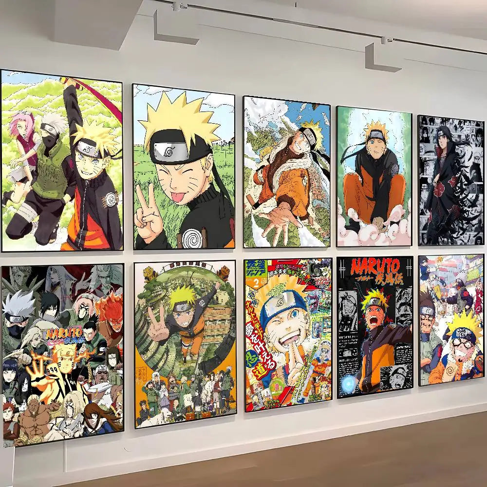 Hot N-Naruto Anime Poster Posters Decorative Paintings Study Bedroom Bar Background Wall Murals Gifts