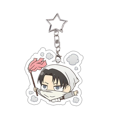 26pcs Attack on Titan Acrylic Keychain Mikasa Annie Levi Chibi Keyring Key Accessories Pendant Collect Reiner Birthday Gift
