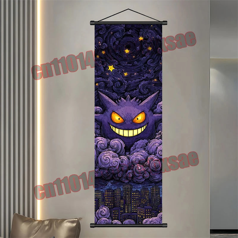 Pokemon Gengar Scroll Painting
