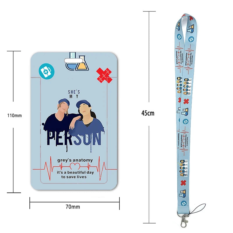 100 Styles Anatomy Credential Holder Keychains Neck Lanyard Pass Card Anime Credit Card Holder Keychain Straps Wholesale