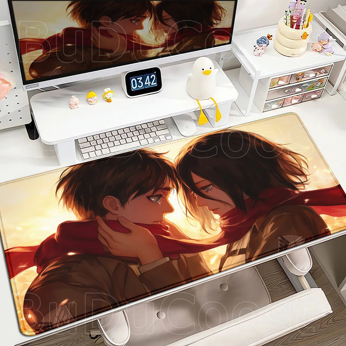 New Mousepad Anime Attack on Titan Mouse Pad Gaming Accessories PC Keyboard Large Rubber Non-slip Desk Mat Computer Table Carpet
