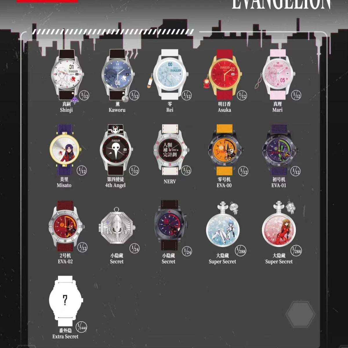 Evangelion Asuka Wrist Watch