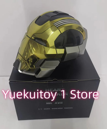 Wearable Iron Man Mk5 Helmet Toy with Arm Cannon Role Play Gift for Fans Transformers Bumblebee & Green Goblin Designs