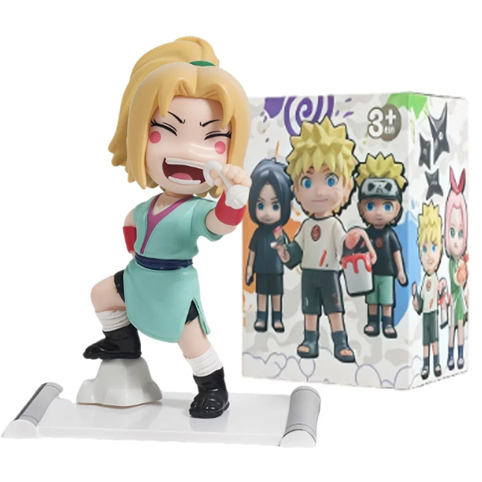 1-12Pcs Naruto Blind Box Figures Model Ornament Anime Uchiha Sasuke Sakura Cosplay Action Figurine PVC Model Toy Christmas Gifts