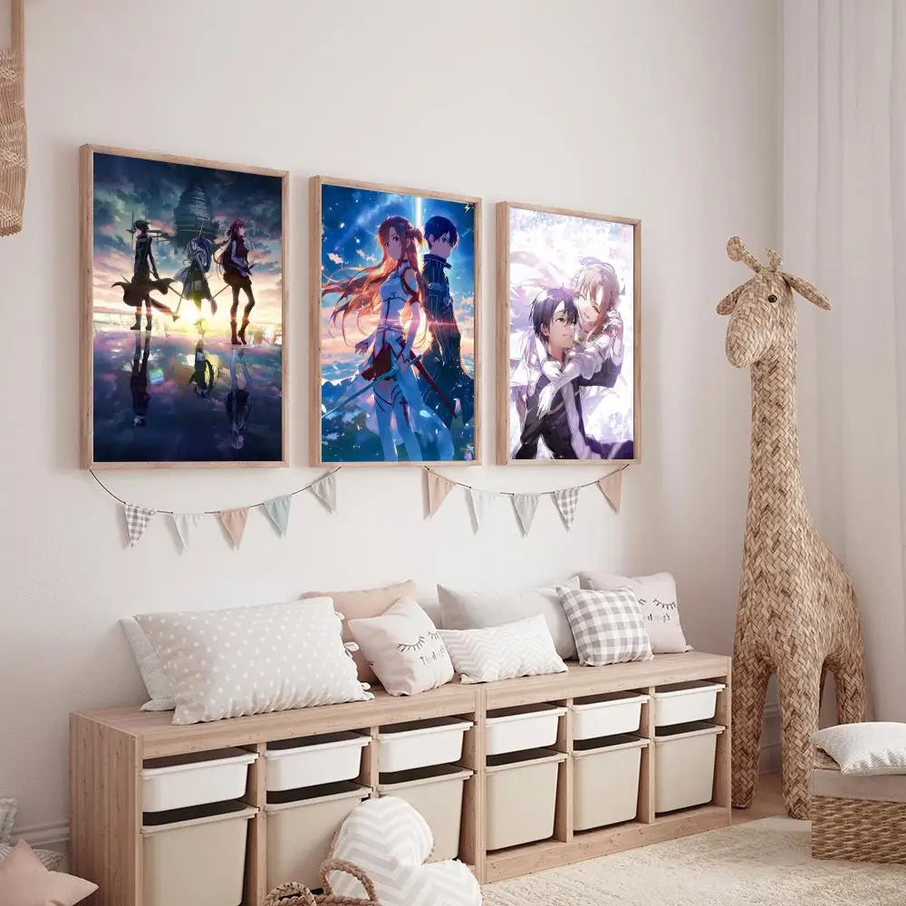 Sword Art Online Kirito Canvas Poster