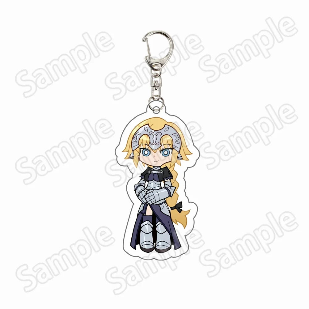 Anime Game Fate Grand Order FGO Saber Gilgamesh Mash Merlin Enkidu Ishtar Jeanne Ereshkigal Acrylic Keychain Keyring Pendant