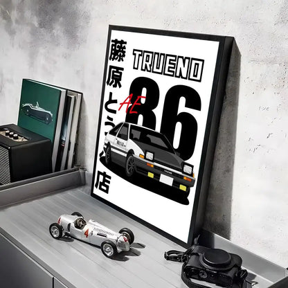 Initial D Car Wall Art