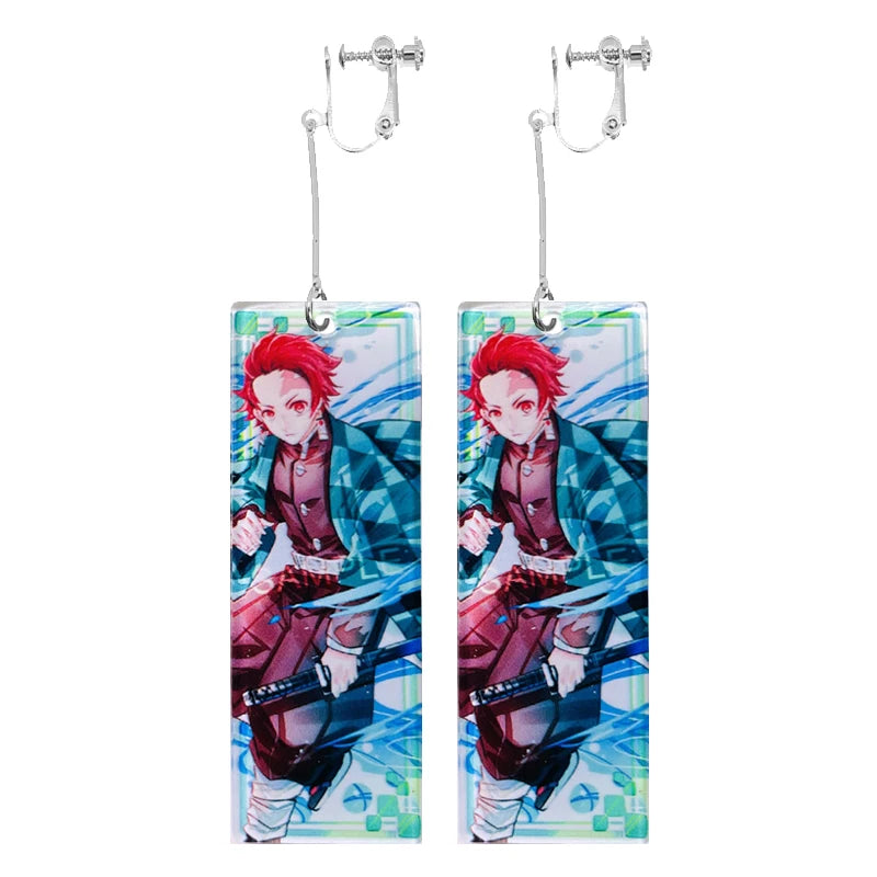 Demon Slayer Tanjiro Hanafuda Earrings