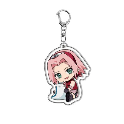 Naruto Shippuden Anime Acrylic Backpack Keychain Pendant Cosplay Accessory Uzumaki Naruto Figure Collectible Gift for Fans