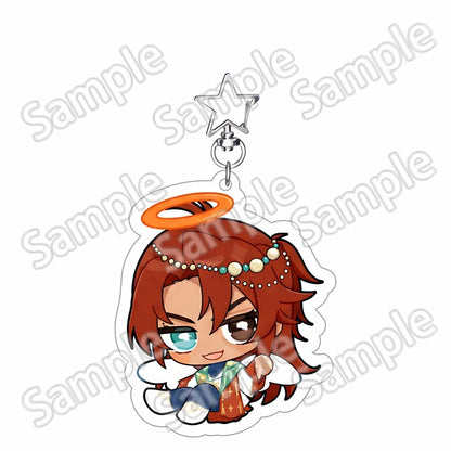 New Anime Game 6cm Nu: Carnival Keychain Stand Olivine Quincy Blade Acrylic Model Standing Sign Cake Topper Holder Desk Decor
