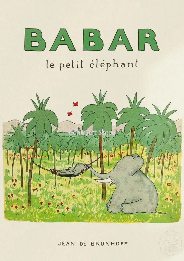 Babar Family Car Canvas Poster