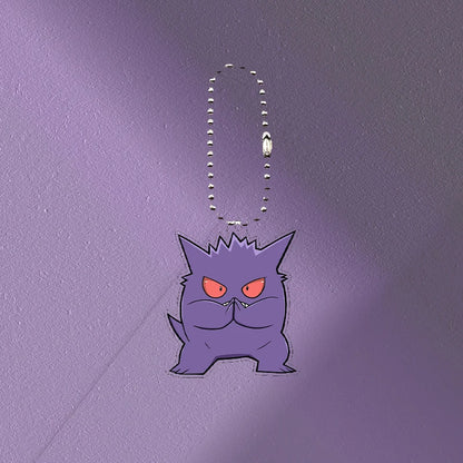Anime Gengar Acrylic Keychain Pocket Monster Cartoon Kawaii Figure Creative Backpack Charm Pendant Toy Students Accessories Gift