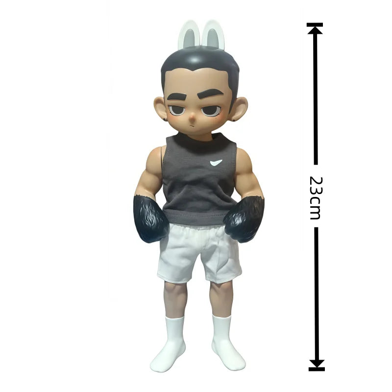 Toos Deer Head Boy Figure Muscle Guy Handsome Boy with Tattoo Warrior Doll Running Park Collection Ornament Accompany Gift