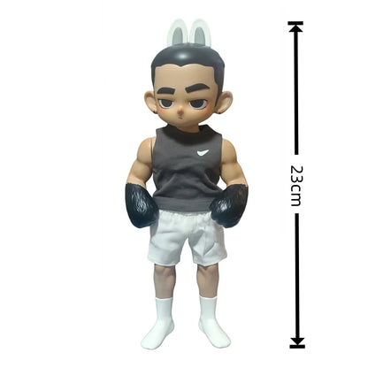 Toos Deer Head Boy Figure Muscle Guy Handsome Boy with Tattoo Warrior Doll Running Park Collection Ornament Accompany Gift