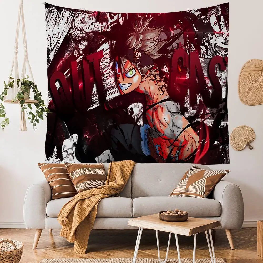 Black Clover Bohemian Tapestry