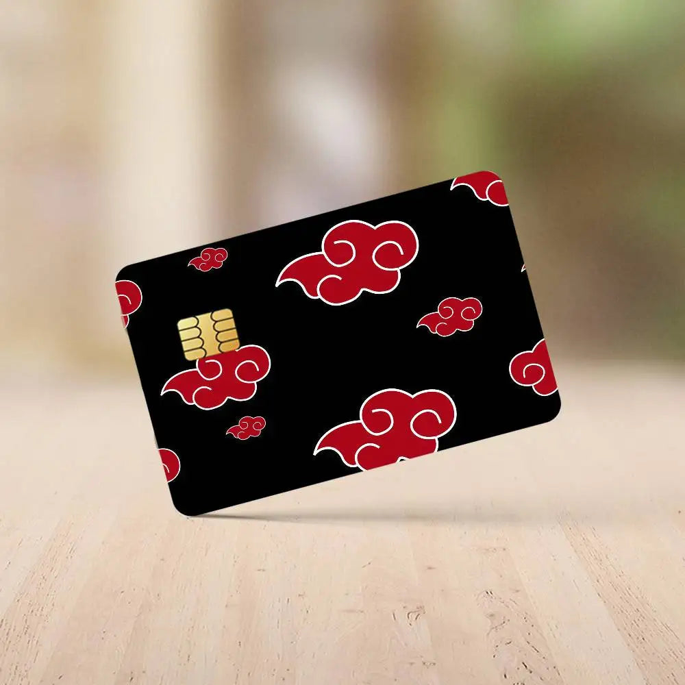 Anime N-NARUTO U-Uchiha I-Itachi Credit Card Stickers Skin For Bank Debit Decorative Protection 4PCS Anti-scratch Waterproof