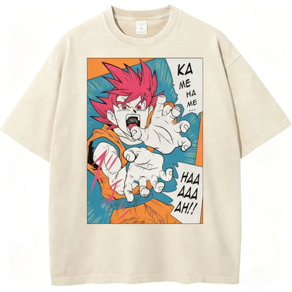 Dragon Ball Vintage Wash Graphic T Shirt Men Anime Print Women Short Sleeve Tee New Summer Casual Tops Streetwear Harajuku Y2k