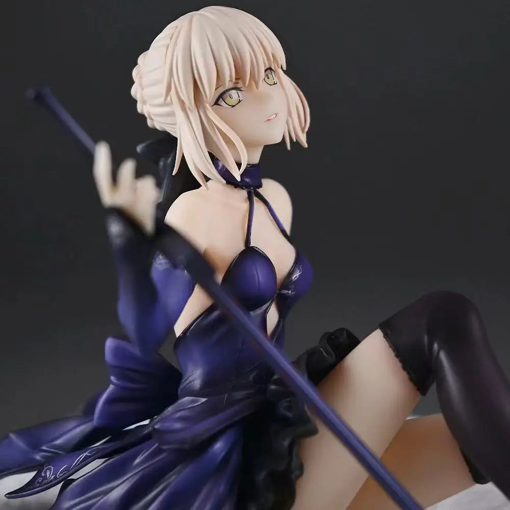 【C4 STUDIO】13cm/5.12 Inch Anime Saber Fate/stay night GK Altria Pendragon Figure Standing Statue Collectible Model Toy Gift