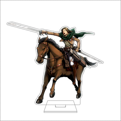 16CM Anime Attack on Titan Cosplay Acrylic Figure Stand Plate Jean Kirstein Hange Zoe Rivaille Ackerman Ornaments Gifts