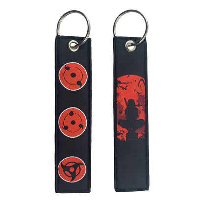 Anime Girls Embroidery Keychain