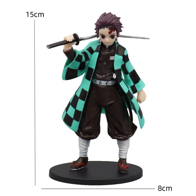 Anime Figure Demon Slayer Figures Kimetsu No Yaiba Doll Tanjiro Nezuko Zenitsu Figurine Inosuke Warrior Action Figure Model Toys