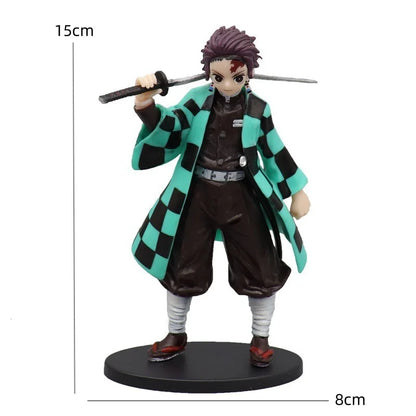 Anime Figure Demon Slayer Figures Kimetsu No Yaiba Doll Tanjiro Nezuko Zenitsu Figurine Inosuke Warrior Action Figure Model Toys