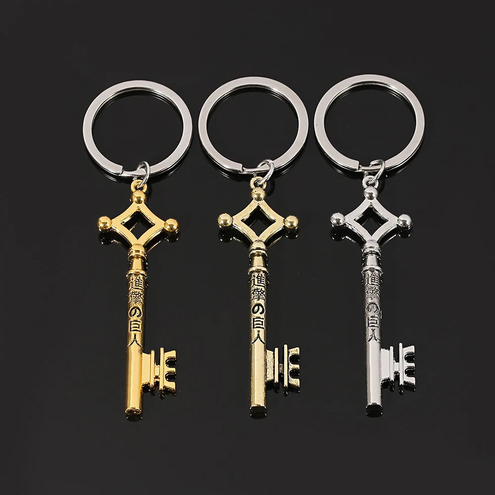 Fashion Vintage Anime chaveiro Cosplay Gifts Attack On Titan Keychain Eren Yeager Shingeki No Kyojin Keyrings Key Chains