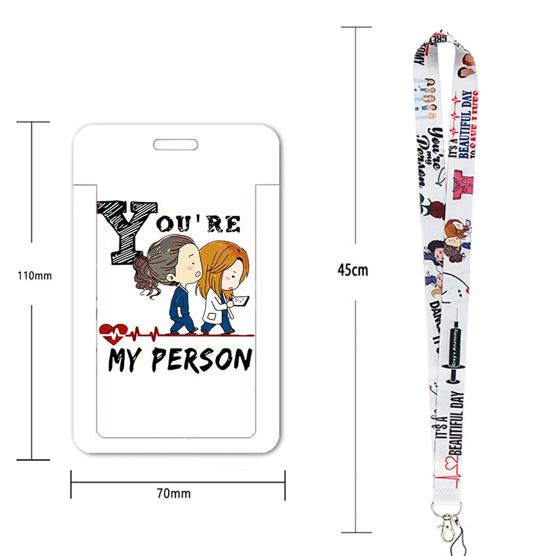 100 Styles Anatomy Credential Holder Keychains Neck Lanyard Pass Card Anime Credit Card Holder Keychain Straps Wholesale