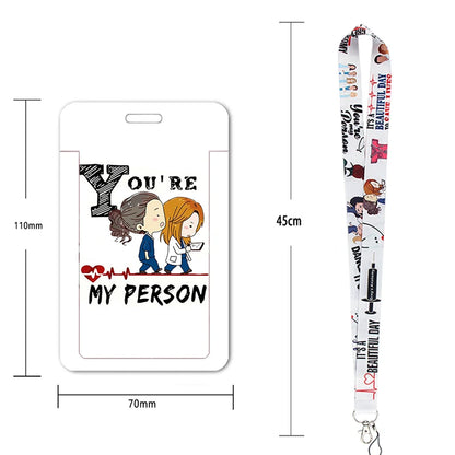 100 Styles Anatomy Credential Holder Keychains Neck Lanyard Pass Card Anime Credit Card Holder Keychain Straps Wholesale