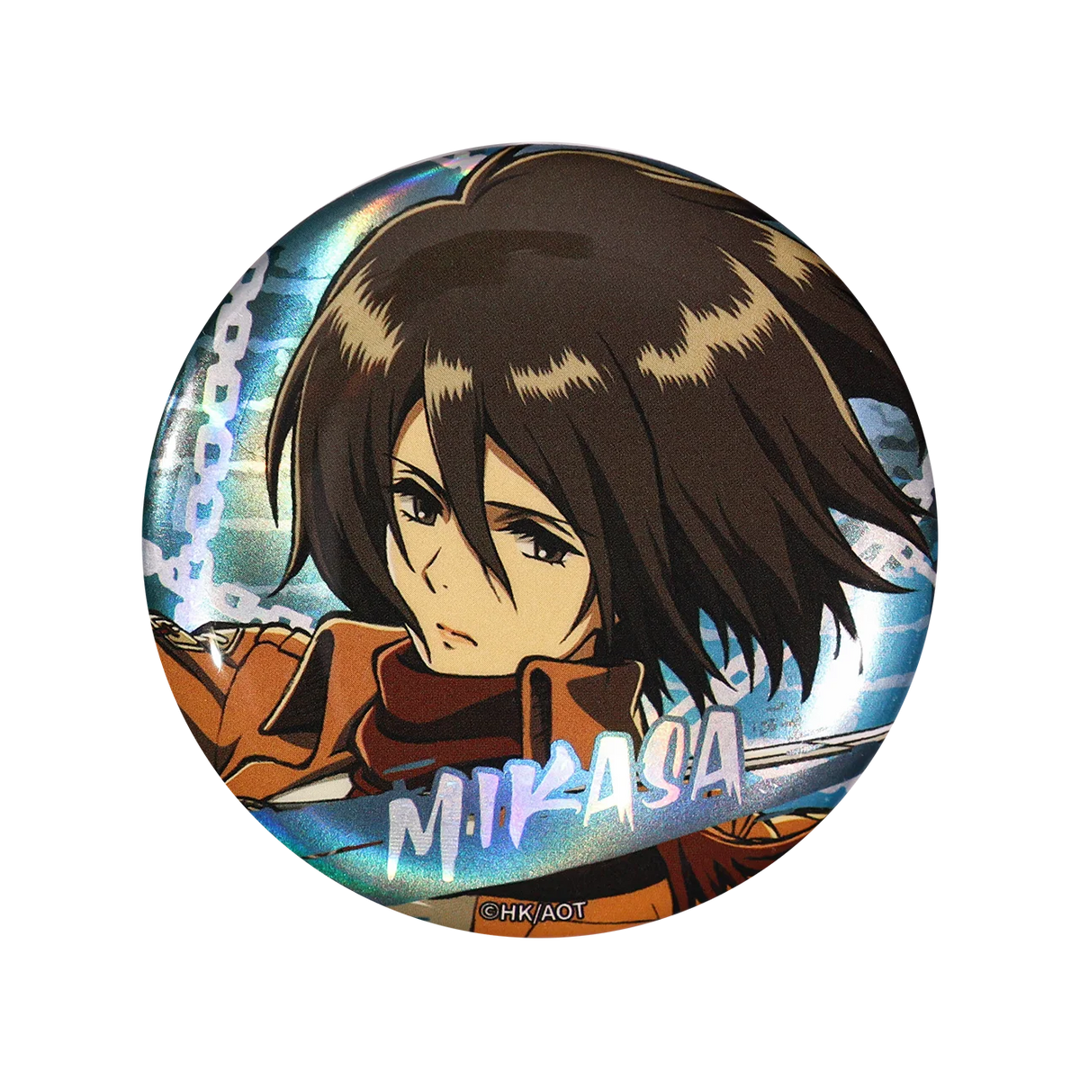 58mm Anime Attack on Titan Eren Jaeger Mikasa·Ackerman Sasha Braus Cosplay COSTUME Badge Pin SPTE Tinplate Brooch﻿ Prop Gilf