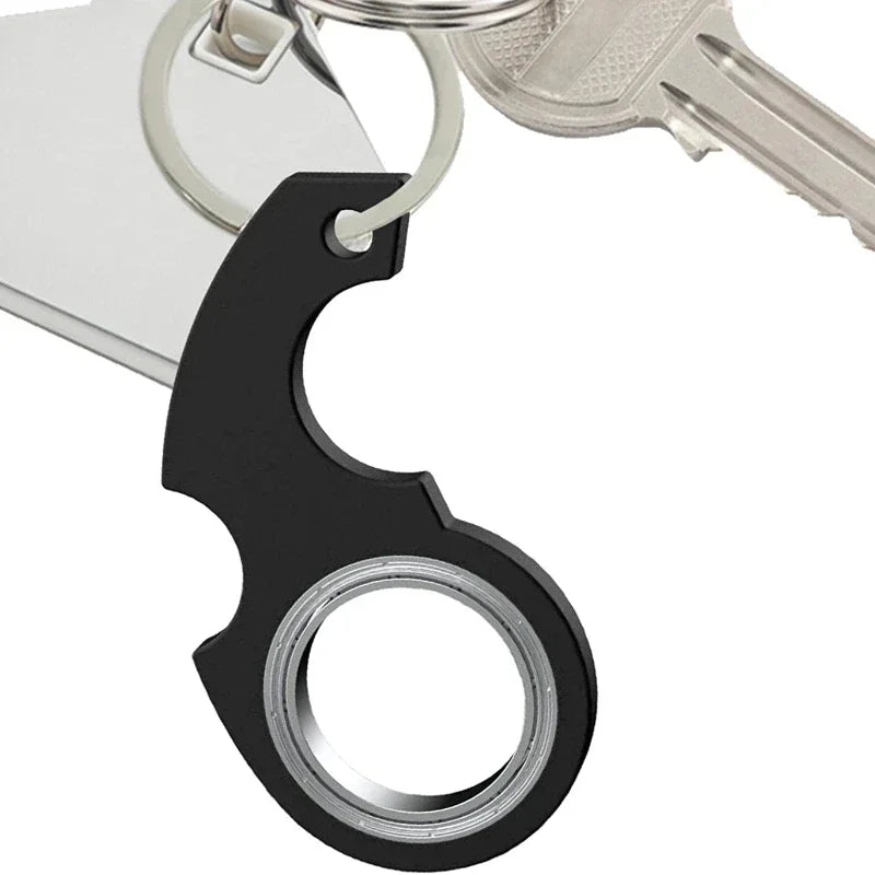 Keychain Metal Fidget Spinner Stress Toy Fingertip Keyring Finger Ring Relieve Anxiety Boredom Party Gift for Kid Adault
