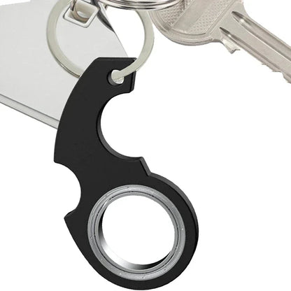 Keychain Metal Fidget Spinner Stress Toy Fingertip Keyring Finger Ring Relieve Anxiety Boredom Party Gift for Kid Adault