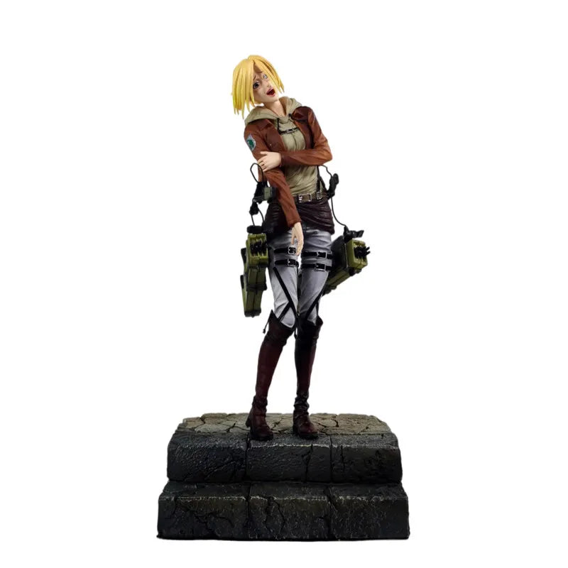 Attack On Titan Annie Leonhart Fully Painted Sprayed GK Figure Collectible Anime Statue Desktop Decor For Anime Fans Collectors