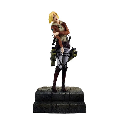 Attack On Titan Annie Leonhart Fully Painted Sprayed GK Figure Collectible Anime Statue Desktop Decor For Anime Fans Collectors