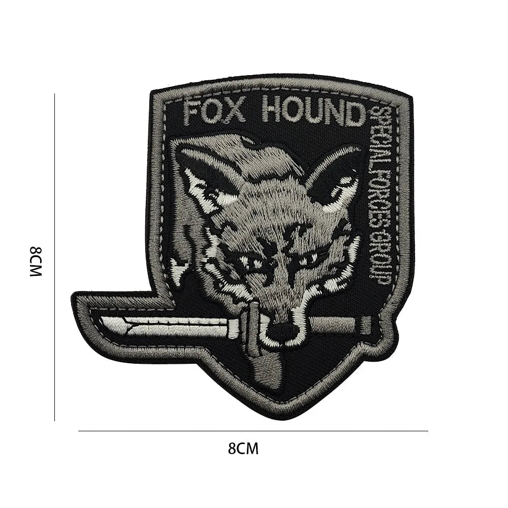 Metal Gear Solid MGS 5 Diamond Dogs Special Force Group Ghost Embroidered Patch Stripes sticker for clothing Patches