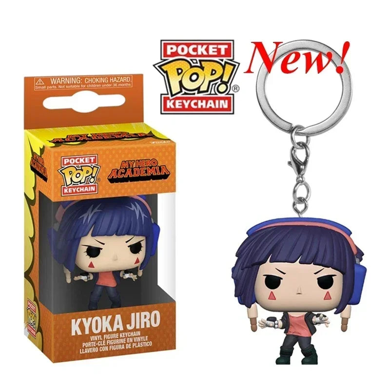 New Funko Pocket Keychain My Hero Academia Deku Bakugo Mirio Togata Dabi Izuku Midoriya Kyoka Jiro Model Toys Adult Kids Gift