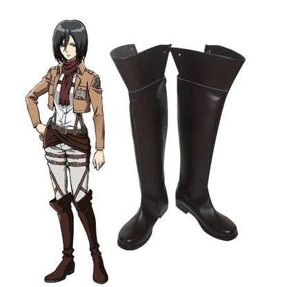 Anime Shoes Attack On Titan Eren Jaeger Custom Cosplay Boots Halloween Costume Accessories Props Made