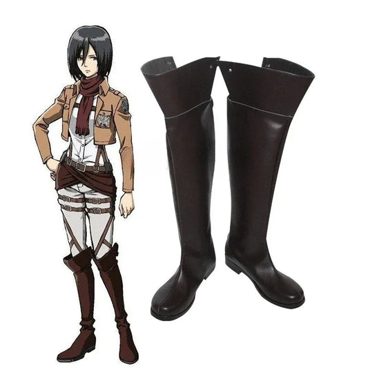 Anime Shoes Attack On Titan Eren Jaeger Custom Cosplay Boots Halloween Costume Accessories Props Made