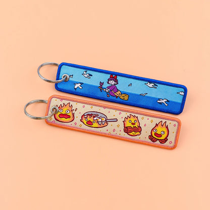 Anime Character Embroidery Keychain