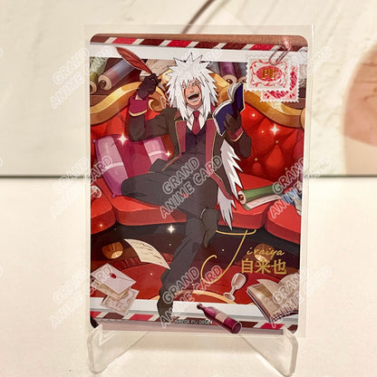 Kayou Original Naruto Card W6T4 W7T4 W8T4 PU Full Series Single Card No.01-08 Rare Itachi Uchiha Anime Collection Card Toy Gift