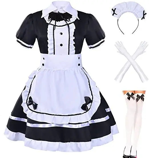 Black White Cat Maid Outfit
